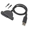 Slim SATA 13 Pin Female to USB 2.0 Adapter Converter Cable for Laptop ODD CD DVD Optical Drive, Cabl