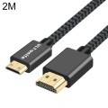 ULT-unite Gold-plated Head HDMI 2.0 Male to Mini HDMI Male Nylon Braided Cable, Cable Length: 2m (Bl