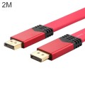 4K 60Hz DisplayPort 1.2 Male to DisplayPort 1.2 Male Aluminum Shell Flat Adapter Cable, Cable Length