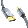 MiniDP Male to 8K DisplayPort 1.4 Male HD Braided Adapter Cable, Cable Length: 2m