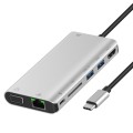 Onten 9591BD 8 in 1 USB-C / Type-C to PD USB-C / Type-C Charging + Gigabit Ethernet + Dual USB 3.0 +