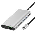 Onten 9591BD 8 in 1 USB-C / Type-C to PD USB-C / Type-C Charging + 100M Ethernet Port + Dual USB 3.0