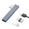 889C USB Male to USB 2.0+USB 3.0+USB-C/Type-C Female Adapter(Silver)