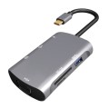 V217E 7 In 1 Type C / USB-C to PD + HDMI + VGA + USB3.0 + UB2.0 + SD / TF Multi-function Type-C / US