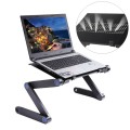Portable 360 Degree Adjustable Foldable Aluminium Alloy Desk Stand for Laptop / Notebook, without CP