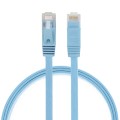 0.5m CAT6 Ultra-thin Flat Ethernet Network LAN Cable, Patch Lead RJ45 (Blue)