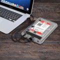ORICO 3139U3 3.5 inch SATA HDD USB 3.0 Micro B External Hard Drive Enclosure Storage Case(Transparen