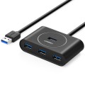 UGREEN Portable Super Speed 4 Ports USB 3.0 HUB Cable Adapter, Not Support OTG, Cable Length: 2m(Bla