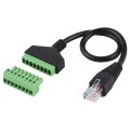 RJ45 Male Plug to 8 Pin Pluggable Terminals Solder-free USB Connector Solderless Connection Adapter