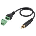 RCA Male Gold-plated to 2 Pin Pluggable Terminals Solder-free USB Connector Solderless Connection Ad