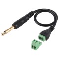 6.35mm Male to 2 Pin Pluggable Terminals Solder-free Connector Solderless Connection Adapter Cable,