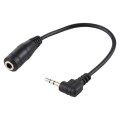 2.5mm Right Angle Male Plug to 3.5mm Female Jack Stereo AUX Audio DC Power Adapter Converter Cable,
