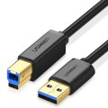 UGREEN USB 3.0 Type A Male to Type B Male Gold-plated Printer Cable Data Cable, For Canon, Epson, HP