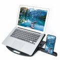 General-purpose Increased Heat Dissipation For Laptops Holder, Style: with Mobile Phone Holder(Black