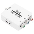 Mini YPBPR to CVBS Video Converter Component AV Adapter for TV / Projector / Monitor(White)