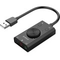 ORICO SC2 Multi-function USB External Driver-free Sound Card with 2 x Headset Ports & 1 x Microphone