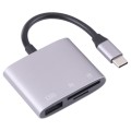 NK-3041 3 in 1 USB-C / Type-C Male to USB Female + SD / TF Card Slots OTG Adapter SD / TF Card Reade
