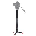 PULUZ Four-Section Telescoping Aluminum-magnesium Alloy Self-Standing Monopod with Support Base Brac