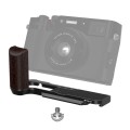 For Fujifilm X100VI PULUZ 1/4 inch Vertical Shoot Quick Release L Plate Bracket Base Holder (Black)