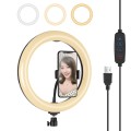 PULUZ 10.2 inch 26cm USB 3 Modes Dimmable LED Ring Vlogging Selfie Beauty  Photography Video Lights