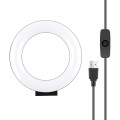 PULUZ 4.7 inch 12cm Curved Surface USB White Light LED Ring Selfie Beauty Vlogging Photography Video