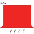 PULUZ 3m x 2m Photography Background Thickness Photo Studio Background Cloth Backdrop(Red)