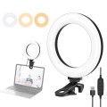PULUZ 6.2 inch 16cm Ring Selfie Light 3 Modes USB Dimmable Dual Color Temperature LED Curved Vloggin