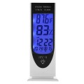 HTC-8 Luminous LCD Digital LED Night Light Thermometer Backlight Hygrometer Humidity Meter, with Ala