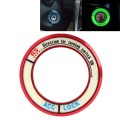 Fluorescent Aluminum Alloy Ignition Key Ring, Inside Diameter: 3.4cm(Red)
