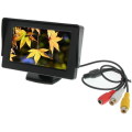 4.3 inch Car Color Monitor with Adjustable Angle Holder & Universal Sunshade , Dual Video Input