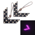 14 LED 3528 SMD Arrows Light for Car Side Mirror Turn Signal (Pairs)(Pink Light)