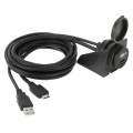 USB 2.0 & Mini HDMI (Type-C) Male to USB 2.0 & HDMI (Type-A) Female Adapter Cable with Car Flush Mou