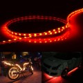 5 PCS Normally-on Style 45 LED 3528 SMD Waterproof Flexible Car Strip Light for Car Decoration, DC 1
