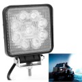 27W Bridgelux 2150lm 9 LED White Light Condenser Engineering Lamp / Waterproof IP67 SUVs Light, DC 1