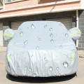 PEVA Anti-Dust Waterproof Sunproof Hatchback Car Cover with Warning Strips, Fits Cars up to 4.1m(160