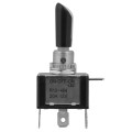 Three-pole ON-OFF-ON Toggle Switch with Blue Light, DC 12V 20A(Black)