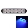 18W 1080LM 6-LED Blue Light Wired Car Flashing Warning Signal Lamp, DC 12-24V, Wire Length: 90cm