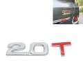 3D Universal Decal Chromed Metal 2.0T Car Emblem Badge Sticker Car Trailer Gas Displacement Identifi