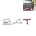 3D Universal Decal Chromed Metal 2.4T Car Emblem Badge Sticker Car Trailer Gas Displacement Identifi
