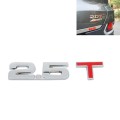 3D Universal Decal Chromed Metal 2.5T Car Emblem Badge Sticker Car Trailer Gas Displacement Identifi