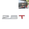 3D Universal Decal Chromed Metal 2.8T Car Emblem Badge Sticker Car Trailer Gas Displacement Identifi