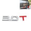 3D Universal Decal Chromed Metal 3.0T Car Emblem Badge Sticker Car Trailer Gas Displacement Identifi