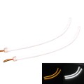 2 PCS  4.5W 270LM 6500K 597-577nm White + Yellow Wired LED Tube Daytime Running Light DRL Steering L