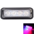 12W 720LM Blue: 440-480nm / Red: 635nm 4-LED Blue + Red Light Wired Car Flashing Warning Signal Lamp