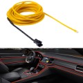 Waterproof Round Flexible Car Strip Light with Driver for Car Decoration, Length: 5m(Yellow)