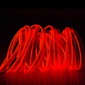 EL Cold Red Light Waterproof Flat Flexible Car Strip Light with Driver for Car Decoration, Length: 5
