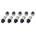 DIY 16mm 5-Pin GX16 Aviation Plug Socket Connector (5 Pcs in One Package, the Price is for 5 Pcs)(Si