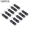 3.5mm Male to 6.35mm Female Mono Sound Converters Adapters (100 Pcs in One Package, the Price is for