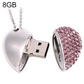 Heart Shaped Diamond Jewelry USB Flash Disk, Special for Valentines Day Gifts (8GB)