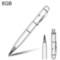 3 in 1 Laser Pen Style USB Flash Disk, Silver (8GB)(Silver)